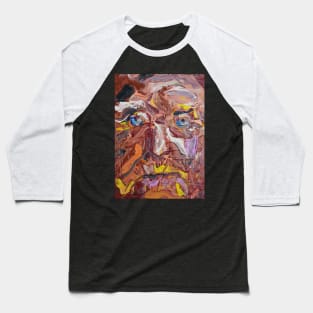 Abstract Expressionist Old Man Face 414 Baseball T-Shirt